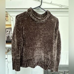Chelsea & Theodore Chocolate Brown Cowl Neck Sweater